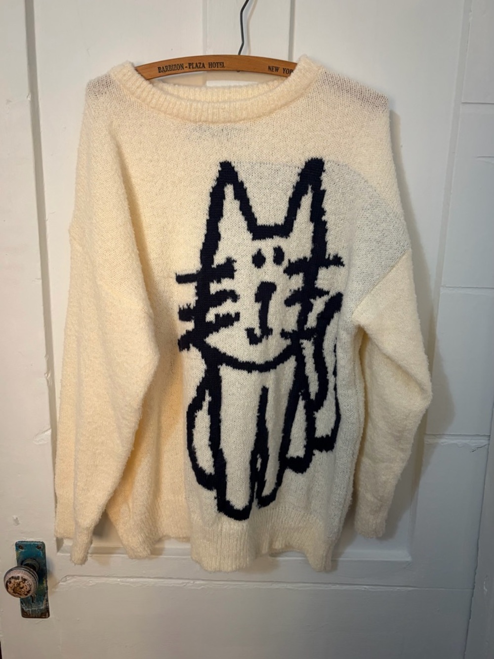 Aelfric Eden Cream Hand
Drawn Cat Sweater - Picture 2 of 4